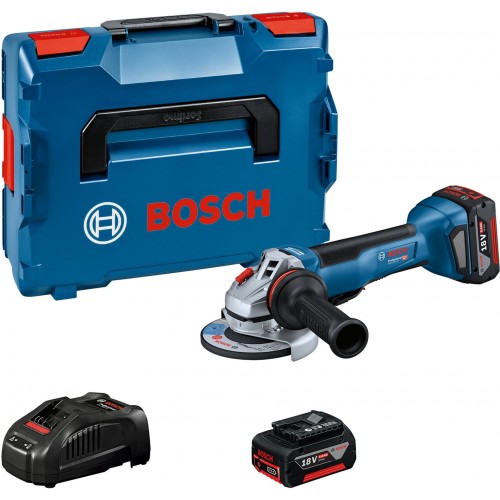 BOSCH GWS 18V-10 P Aku szlifierka kątowa, 2x 5,0Ah, L-BOXX 06019J4101