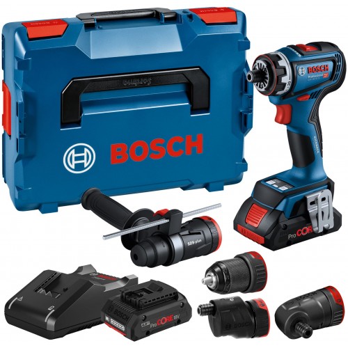 BOSCH GSR 18V-90 FC Wiertarko-wkrętarka, 2x 4,0Ah, GAL 18V-40, L-BOXX 136 06019K6200