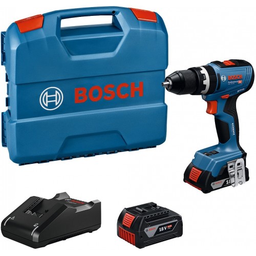 BOSCH GSB 18V-65 PROFESSIONAL Wiertarka udarowa, 1 x 2.0 Ah, 1 x 4.0Ah, L-Case 06019N3332