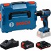 BOSCH GSR18V-52 PROFESSIONAL Wiertarko-wkrętarka aku, 1x 2,0Ah +1x 4,0Ah,L-BOXX 06019S0024