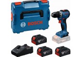 BOSCH GSR18V-52 Wiertarko-wkrętarka akumulatorowa, 3x 5,0Ah, L-BOXX 06019S0027