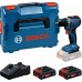 BOSCH GSR18V-52 PROFESSIONAL Wiertarko-wkrętarka aku, 2× EXBA18V-40, L-BOXX 06019S002C