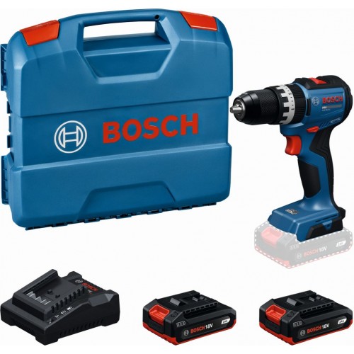 BOSCH GSB18V-52 PROFESSIONAL Aku wiertarko-wkrętarko udarowa, 2x 2,0Ah, L-Case 06019S0123