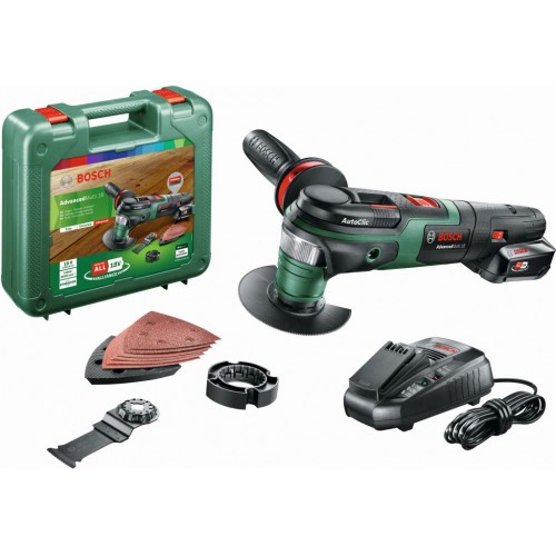 BOSCH AdvancedMulti 18 Aku narzędzie wielofunkcyjne, 1× aku 2,5 Ah, Ładowark 0603104001