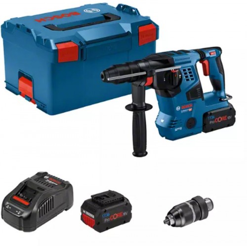 BOSCH GBH 18V-28 CF młot udarowo-obrotowy SDS-Plus, L-BOXX, 2x 8.0Ah 0611921002