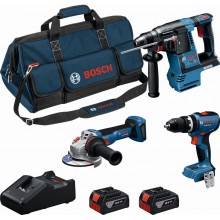 BOSCH Zestaw narzędzi18V PROFESSIONAL GSB+GBH+GWS+2× 5.0+GAL18V-40 0615A002M4