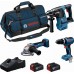 BOSCH Zestaw narzędzi18V PROFESSIONAL GSB+GBH+GWS+2× 5.0+GAL18V-40 0615A002M4