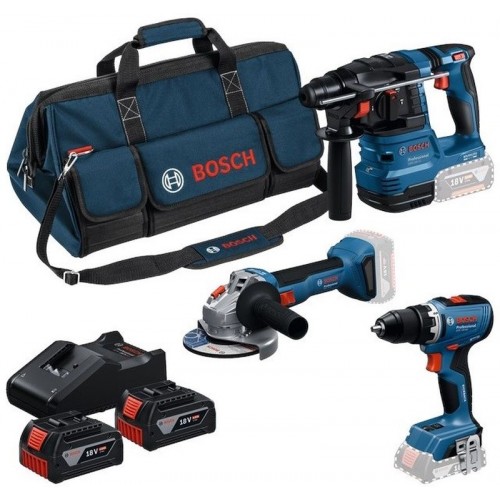 BOSCH Zestaw narzędzi PROFESSIONAL GSB + GBH + GWS + 3× 5,0 Ah 0615A500AH BOSCH Zestaw narzędzi PROFESSIONAL GSB + GBH + GWS + 3× 5,0 Ah 0615A500AH