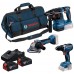 BOSCH Zestaw narzędzi PROFESSIONAL GSB + GBH + GWS + 3× 5,0 Ah 0615A500AH
