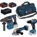 BOSCH PROFESSIONAL Zestaw narzędzi GSR + GBH + GWS + 1×GBA 5,0Ah +1× EXBA + GAL 0615A500AJ