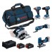 BOSCH Zestaw narzędzi PROFESSIONAL GSR + GDX + GKS + GOP + GST + 2× 5,0 Ah 0615A500BV