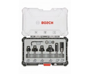 BOSCH Zestaw frezów do wykańczania i wyrównywania, trzpień 8 mm, 6 szt. 2607017469