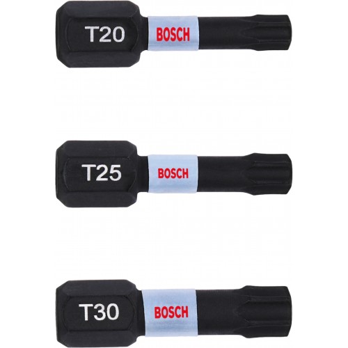 BOSCH zestaw bitów T20, T25, T30 25 mm, 3 szt 2608522479