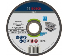 BOSCH Korundowa tarcza tnąca PRO Stainless Steel and Metal, 125 × 1,6 × 22,23mm 2608600220