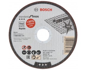 BOSCH Tarcza tnąca prosta Standard for Inox – Rapido 125x1 mm 2608603171