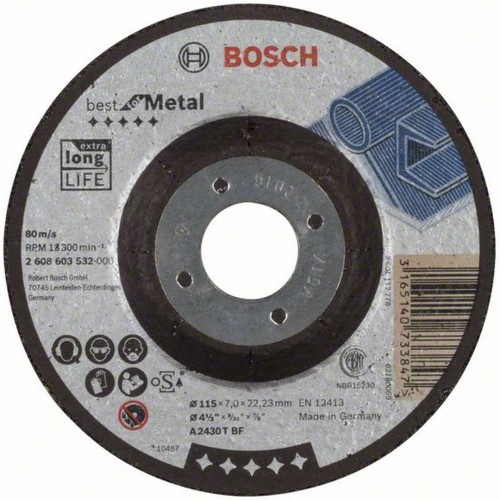 BOSCH Best for Metal Tarcze szlifierskie 115 x 22,23mm 2608603532