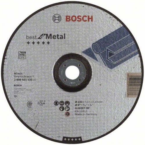 BOSCH Best for Metal Tarcza ścierna wygięta 230 x 22,23mm 2608603535