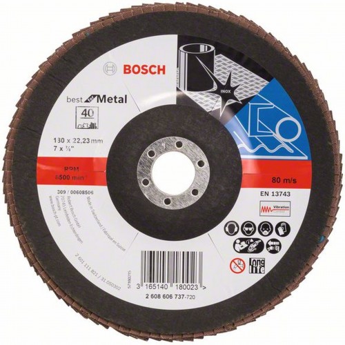BOSCH Best for Metal Listkowa tarcza szlifierska X571 180 x 22,23mm 2608606737