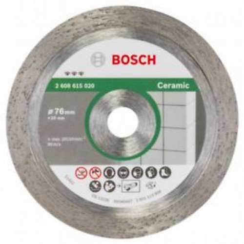 BOSCH diamentowa ściernica do cięcia płytek ceramicznych, 76 mm, 1,9 mm, 10 mm 2608615020
