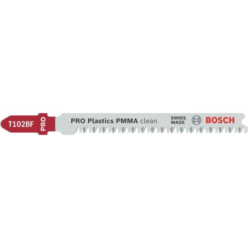 BOSCH Brzeszczot do wyrzynarki PRO Plastics PMMA clean T102BF 92 mm, 3 szt. 2608636780