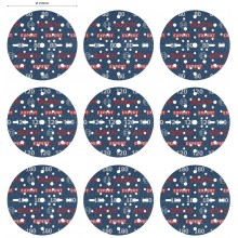 BOSCH EXPERT O780 Foil Sanding Disc Set, 150 mm, G80 (3x); G120 (3x); G180 (3x), 9 pcs