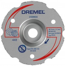 Dremel DSM20 Uniwersalna węglikowa tarcza tnąca do cięć powierzchniowych 77 mm 2615S600JB
