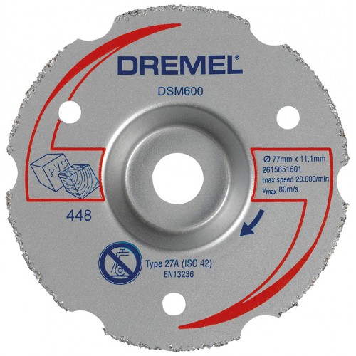 Dremel DSM20 Uniwersalna węglikowa tarcza tnąca do cięć powierzchniowych 77 mm 2615S600JB