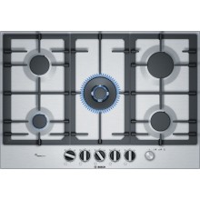 Bosch Serie 6 Płyta gazowa 75 cm Stal szlachetna PCQ7A5M90