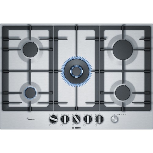 Bosch Serie 6 Płyta gazowa 75 cm Stal szlachetna PCQ7A5M90