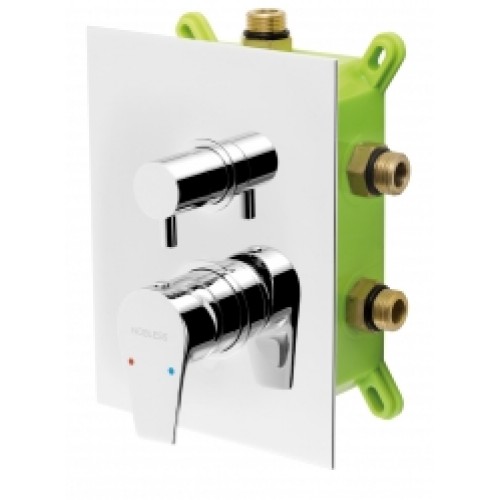 NOVASERVIS NOBLESS VISION X Bateria podtynkowa z boxem, 3 wyjścia, chrom BOX42051RX,0 NOVASERVIS NOBLESS VISION X Bateria podtynkowa z boxem, 3 wyjścia, chrom BOX42051RX,0