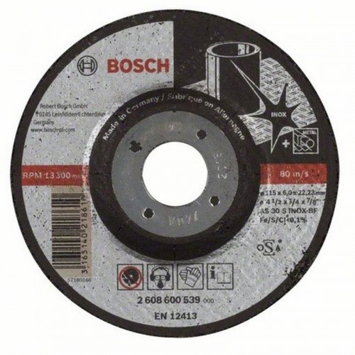 BOSCH Expert for Inox Tarcze ścierne, 115x22,23x6 mm 2608600539