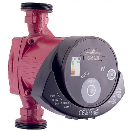 Ferro Weberman pompa elektroniczna do instalacji grzewczych i solarnych GPA 25-4 180, 0501