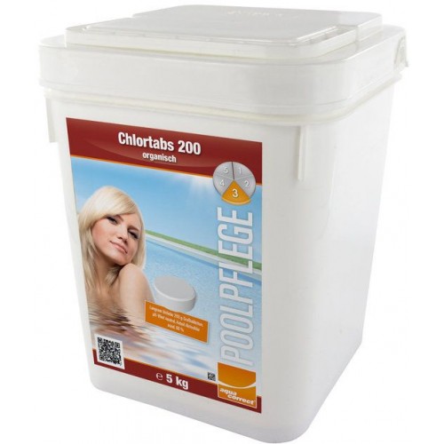 STEINBACH Chlor do basenu w tabletkach 200g, 5 kg , Aquacorrect, 070145