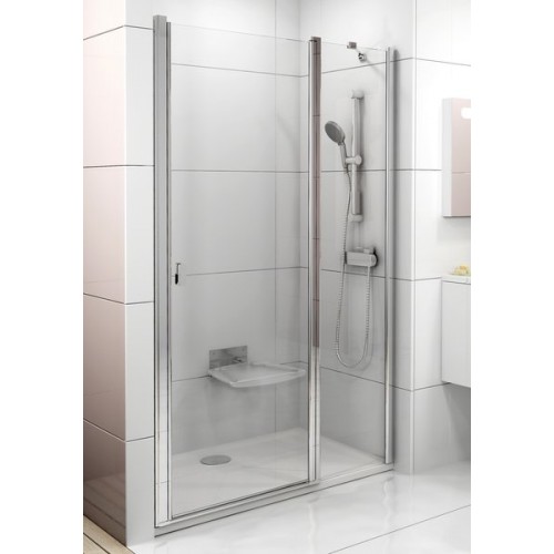 RAVAK CHROME CSD2-110 Drzwi prysznicowe dwuelementowe satyna+transparent 0QVDCU00Z1