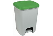 CURVER ESSENTIALS 20L Kosz na śmieci z pedałem, szary/zielony 00759-386