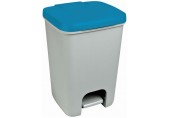 CURVER ESSENTIALS 20L Kosz na śmieci z pedałem, szary/niebieski 00759-576