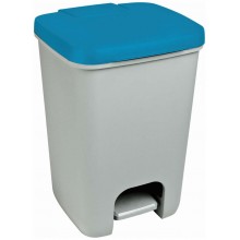 CURVER ESSENTIALS 20L Kosz na śmieci z pedałem, szary/niebieski 00759-576