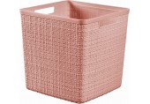 CURVER JUTE 17L Koszyk kwadratowy 28 x 28 x 27 cm, różowy 01906-204