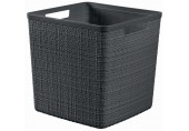 CURVER JUTE 17L Koszyk kwadratowy 28 x 28 x 27 cm, ciemny szary 01906-G44