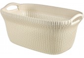 CURVER KNIT 40L Kosz na czyste pranie 60 x 27 x 39 cm, kremowy 03677-X64