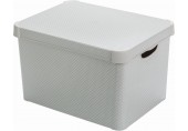 CURVER DOTS L Pojemnik 39,5 x 29,5 x 24 cm szary z kropkami 04711-F52
