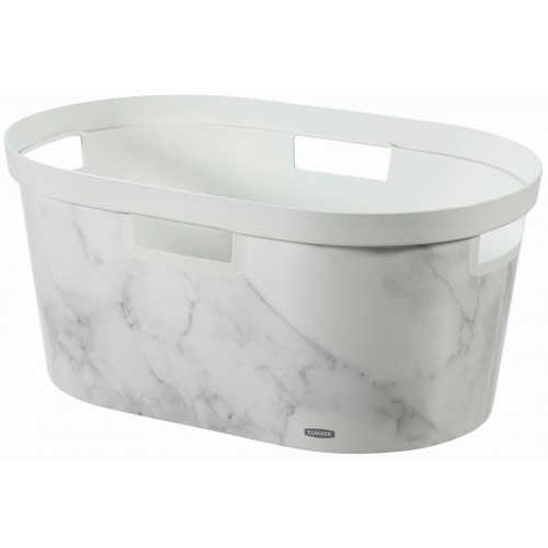 CURVER INFINITY 39L kosz na bieliznę 58,5 x 38,5 x 26,5 cm vzór marmur 04762-M74 CURVER INFINITY 39L kosz na bieliznę 58,5 x 38,5 x 26,5 cm vzór marmur 04762-M74