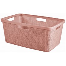 CURVER JUTE 46L Kosz na czyste pranie 59 x 39 x 26 cm, różowy 08091-204