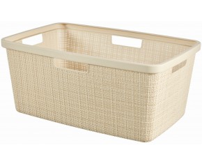 CURVER JUTE 46L Kosz na czyste pranie 59 x 39 x 26 cm, beżowy 08091-885