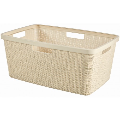 CURVER JUTE 46L Kosz na czyste pranie 59 x 39 x 26 cm, beżowy 08091-885