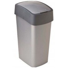 CURVER FLIP BIN 45L Kosz na śmieci 65,3 x 29,4 x 37,6 cm srebrny/szary 02172-686