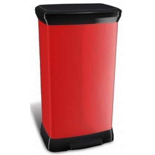 CURVER DECO BIN 50L Kosz na śmieci 39 x 29 x 73 cm czerwony 02162-931