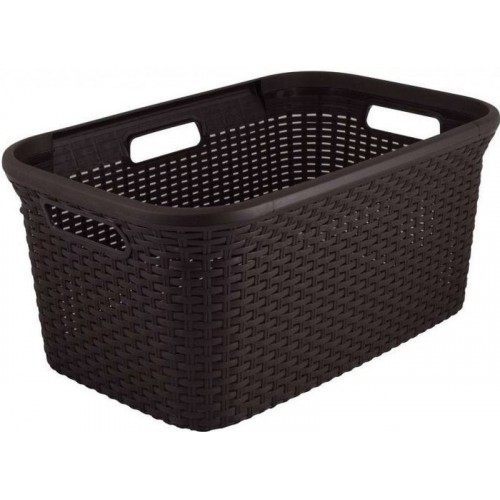 CURVER STYLE 45L Kosz na czyste pranie 59,2 x 38 x 27 cm, ciemny brąz 00708-210