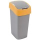 CURVER FLIP BIN 45L Kosz na śmieci 65,3 x 29,4 x 37,6 cm srebrny/pomarańczowy 02172-535