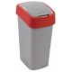 CURVER FLIP BIN 45L Kosz na śmieci 65,3 x 29,4 x 37,6 cm srebrny/czerwony 02172-547